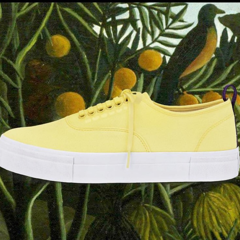 Eytys Yellow Canvas Mother Sneakers In Lemonade